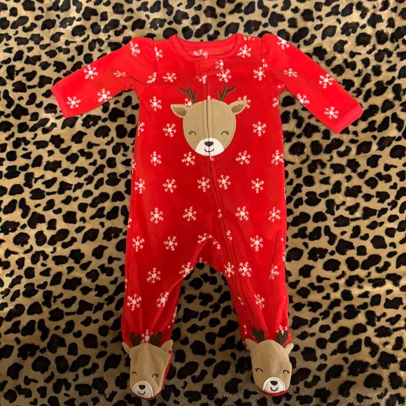 Carter's Other - 🧸10/$10🧸 Carter’s reindeer micro fleece Christmas pajamas